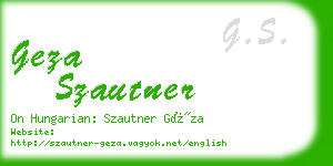 geza szautner business card